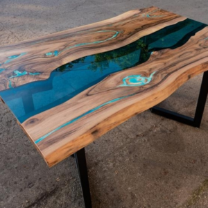 Live Edge Wood Resin Table